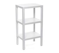 TATAY Estanteria Baño de 3 Alturas | Resistencia a la Humedad | Incluye Fijación con Tornillos y Compatible con Sistema Quick Fix | Ideal Interior y Exterior | Peso hasta 30kg - Modelo Lombok - Blanco