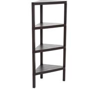 Tatay Estantería Lombok Rinconera, 4 alturas, de Polipropileno, Libre de BPA, Acabado Efecto Madera, Topes Antideslizantes, Max 10KG por Balda, Fácil Montaje. Medidas 33x33x100cm. Color Marrón