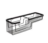 Tatay Estantería de Ducha Aluminium 12x11,5x37 cm con Tornillos Quick Fix | Estantería Ducha | Aluminio Anticorrosión | Resiste Humedad | Sin Taladro | Drenaje Eficiente | Formato Rectangular, Negro
