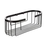 Tatay Estantería de Ducha Aluminium con Tornillos Quick Fix Resiste Humedad | Estantería Ducha | Medidas 12x11,5x30 cm | Aluminio Anticorrosión | Sin Taladro | Drenaje Eficiente | Aluminio Ovalado, Negro