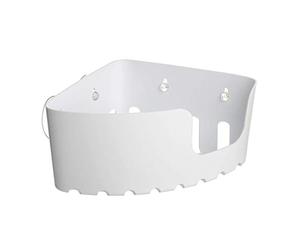 Tatay Estantería de Ducha Standard Fijación con Ventosas Diseño Rinconero | Estantería Ducha | Medidas 20x20x11 cm | Polipropileno Resistente | Sin Taladro | Soporta 2 kg | Incluye Ventosas, Blanco