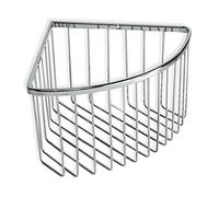 Tatay Cestillo rinconero Krom, de Gran Capacidad, idéal para envases de tamaño Familiar. Diseño Elegante y Funcional, Fabricado en latón Cromado y Acero INOX.