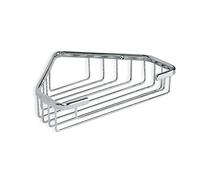 Tatay Cestillo rinconero Plano Krom, Cromado, pequeño Formato, con Abertura Frontal, diseño Funcional y Fabricado en latón Cromado y Acero INOX.