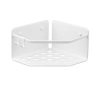 Tatay Estantería Ducha Serenity 20x12x20 cm con Tornillos Drenaje Eficiente | Estantería Ducha | Aluminio Anticorrosión | Quick Fix | Resiste Humedad | Sin Taladro | Diseño Rinconero, Blanco Ártico