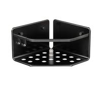 Tatay Estanteria Ducha Sin Taladro Esquina Aluminio | Incluye Tornillos y Sistema Fijación Quick Fix | Resistencia Humedad | Moderno | Fácil Drenaje | 20 x 12 x 20 cm - Modelo Serenity - Negro