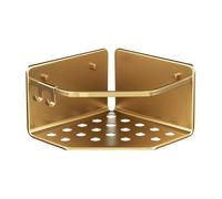 Tatay Cestillo Rinconero de la Colección Serenity, De Aluminio, Color Dorado, Medidas 20x12x20 cm