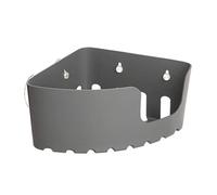 TATAY 4520300 - Cesta rinconera organizadora de ducha con ventosas, capacidad para 2 kg, Plástico Polipropileno, Color gris, 20.5x20.5x11 cm