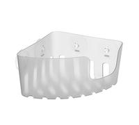 TATAY 4520302 - Cesta rinconera organizadora de ducha con ventosas, capacidad para 2 kg, Plástico Polipropileno, Color glacé, 20.5x20.5x11 cm