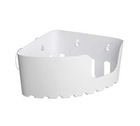 TATAY 4520301 - Cesta rinconera organizadora de ducha con ventosas, capacidad para 2 kg, Plástico Polipropileno, Color blanco, 20.5x20.5x11 cm