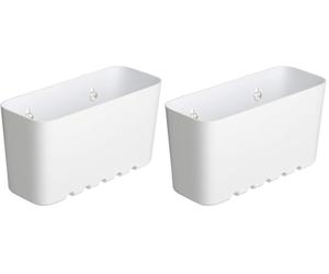 Tatay Estanteria Ducha Sin Taladro Rectangular | Incluye Ventosas | Soporta 1,5 kg | Polipropileno Resiste Humedad | Medida Pequeña | 20 x 8,5 x 11 cm - Modelo Standard - Blanco (Paquete de 2)