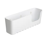 TATAY 4520201 - Gran Cesta organizadora de ducha con ventosas, capadidad para 2.5 kg, Plástico Polipropileno, Color blanco, 30 x 9.5 x 11cm