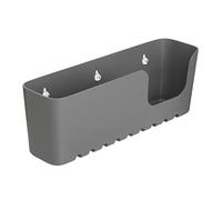 TATAY 4520200 - Gran Cesta organizadora de ducha con ventosas, capacidad para 2.5 kg, Plástico Polipropileno, Color gris, 30x9.5x11 cm