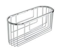 Tatay Estantería ducha Krom - Cestillo ovalado latón cromado y acero INOX, incluye tornillos