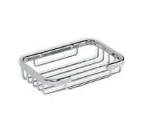 Tatay Cestillo Plano Rectangular Krom, pequeño Formato, diseño Funcional, con Abertura Frontal, Fabricado en latón Cromado y Acero INOX.