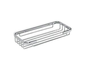 TATAY Estanteria para Ducha Rectangular Latón Krom 9x3x20 cm con Tornillos | Estanteria para Ducha Rectangular Latón | Quick Fix | Latón Resistente | Sin Taladro | Formato Rectangular | Soporta 5 kg