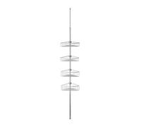 Tatay Estanteria Telescopica Baño 4 Cestillos 35,5x21,5x27 cm Soporta 40kg | Estanteria Telescopica Baño 4 Cestillos | Aluminio Anticorrosión | Diseño Telescópico | Aluminio Resiste Humedad y Corrosión