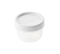 Tatay Fiambrera de Alimentos, Hermética, 0.2L de Capacidad, Tapa de Rosca, Libre de BPA, Apto Microondas y Lavavajillas, Color Blanco. Medidas: 8,5 x 8,5 x 6 cm