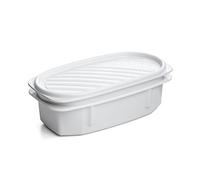 Tatay Fiambrera de Alimentos, Hermética, 0.5L de Capacidad, Tapa Flexible a Presión, Libre de BPA, Apto Microondas y Lavavajillas, Color Blanco - Opaco. Medidas: 18,4 x 9,7 x 6,1 cm