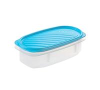 Tatay Fiambrera de Alimentos, Hermética, 0.5L de Capacidad, Tapa Flexible a Presión, Libre de BPA, Apto Microondas y Lavavajillas, Color Azul. Medidas: 18.4 x 9.7 x 6.1 cm