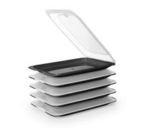 Tatay Fresh 24 - Lote De 5 Recipientes Porta Embutidos Y Alimentos. Negro