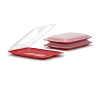 Tatay Fresh - Lote De 3 Recipientes Porta Embutidos Y Alimentos. Rojo Arandano