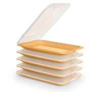 Tatay Fresh - Lote De 5 Recipientes Porta Embutidos Y Alimentos. Color Melocoton