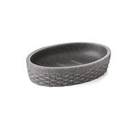 TATAY Jabonera Colección Sobremesa Nest, de Poliresina, Gris, Medidas 12,6 x 9,2 x 2,8