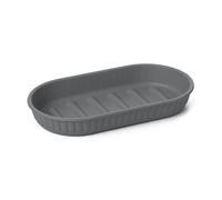 Tatay Jabonera de Baño Baobab, de Plástico, Libre de BPA, Gris Antracita, Medidas 15 x 8,2 x 2,1 cm