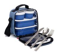 Tatay Kit Bolsa Térmica Porta Alimentos Urban Food Y Juego De Cubiertos. Denim Blue