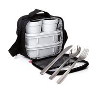 Tatay Kit Bolsa Térmica Porta Alimentos Urban Food Y Juego De Cubiertos. Negro