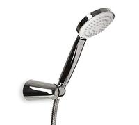 TATAY Kit de Alcachofa Ducha Marina con Soporte y Manguera 1.5M, 10 cm de Diámetro, de ABS, 1 posición, Sistema de Ahorro de Agua y Antical, Fácil Limpieza, Cromado