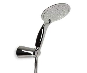 Tatay Kit Ducha Soporte de 3 Funciones, diseño Plano, Cromado Brillante, Incluye Soporte y Flexo métal de Doble engatillado de 1,5 m, 16 x 8.5 x 26 cm (3383509)