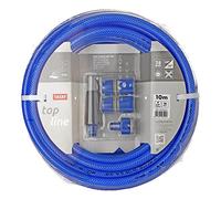 TATAY Kit Manguera Jardín 10 m Ø5/8" 15mm Anti-UV Libre de BPA Blue Line 10 | Kit Manguera | Resiste 28 Bares | Rango +60°/-20° | Refuerzo Trenzado | Sin Cadmio/Plomo | 3 Capas | Metros Ø5/8" 15mm, Azul
