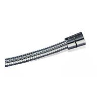 TATAY Manguera de Ducha Dual Flex Extensible, 1.5M a 2M, Flexo de Latón, Acero inoxidable Tipo 301, Rosca Universal G 1/2", Cromado