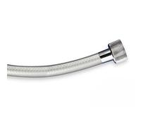 TATAY Manguera de Ducha Loop Reforzado, 2M, Flexo de PVC, Rosca Universal G 1/2", Gris Metalizado