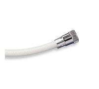 TATAY Manguera de Ducha Loop Reforzado, 1.5M, Flexo de PVC, Rosca Universal G 1/2", Gris Blanco
