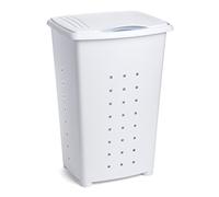 Tatay Millenium Cesto para Ropa Sucia con Tapa 60 l de Capacidad plástico Polipropileno, Blanco, 43 x 35,5 x 64 cm