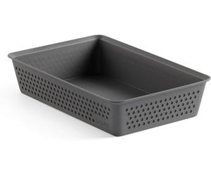 Tatay Organizador A5 Bohol, de Polipropileno, Libre de BPA, Plástico 100% Reciclado, Gris Antracita, Medidas 17 x 26 x 5,5 cm (Paquete de 6)
