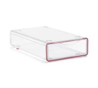 Tatay Organizador Nevera Fresh Box Medium | Organizador Frigorifico con Cajón Extraíble | Modular y Apilable | Capacidad 1,7L | Plástico Libre de BPA | 27 x 16 x 6 cm, Transparente