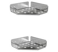 Tatay Cestillo Rinconero de la Colección Serenity, Pack de Dos Unidades, De Aluminio, Color Metalizado, Medidas 20x12x20 cm