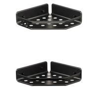 Tatay Pack 2 Estanteria Ducha Sin Taladro Esquina Aluminio | Incluye Tornillos y Sistema Fijación Quick Fix | Resiste Humedad | Moderno | Fácil Drenaje | 20 x 5,5 x 20 cm - Modelo Serenity - Black