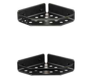 Tatay Pack 2 Estanteria Ducha Sin Taladro Esquina Aluminio | Incluye Tornillos y Sistema Fijación Quick Fix | Resiste Humedad | Moderno | Fácil Drenaje | 20 x 5,5 x 20 cm - Modelo Serenity - Black