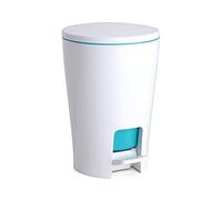 TATAY Papelera Baño con Pedal Diabolo 5L | Interior Extraíble con Asa | Diseño Práctico y Fácil de Limpiar | Plástico de Gran Resistencia | 19 x 21 x 28,2 cm - Turquesa