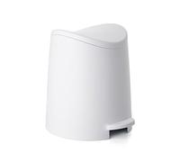 Tatay Papelera Baño con Pedal Estándar, 3L de Capacidad, de Polipropileno, Libre de BPA, Color Blanco, Medidas 19 x 21.8 x 22.1 cm