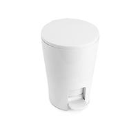 Tatay Papelera Baño con Pedal Diabolo, 5L de Capacidad, de Polipropileno, Interior Extraíble, Libre de BPA, Color Blanco, Medidas 19 x 21 x 28.2 cm