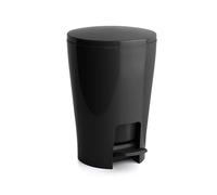 Tatay Papelera Baño Diabolo 5 L 19x21x28,2 cm Plástico de Gran Resistencia | Papelera Baño | Interior Extraíble | Apertura con Pedal | Fácil de Limpiar | Asas Ergonómicas | Diseño Práctico, Negro