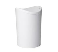 Tatay Papelera de Baño 19x19x28 cm Hecho en España Fácil de Limpiar | Papelera Baño | Capacidad 6 L | Medidas 19x19x28 cm | Diseño Compacto | Con Tapa Basculante | Material Resistente, Blanco