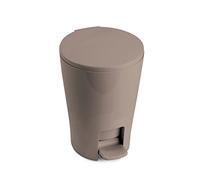 Tatay Papelera Baño con Pedal Diabolo, 5L de Capacidad, de Polipropileno, Interior Extraíble, Libre de BPA, Color Visón, Medidas 19.00x21.00x28.20 cm