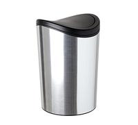 TATAY Papelera baño Modelo Standard 6 L Metalizado – Tapa basculante, Polipropileno libre de BPA