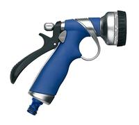 TATAY Pistola de Riego Comfort para Manguera Jardín O Terraza | Pistola Riego | Medidas 13x6x21.5 cm | 8 Posiciones de Riego | Top Pistola Metálica 8 Posiciones, Azul
